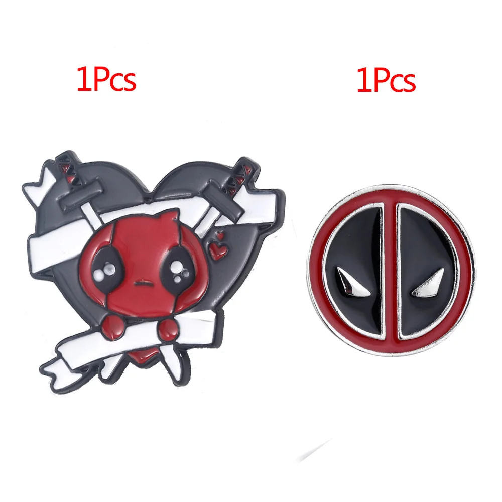 SG 2 шт. Броши Deadpool вспышки капитан Америка Мстители Тор Локи шлем Супермен танос hp шпильки Для мужчин милое пальто ювелирные изделия - Окраска металла: X185X24