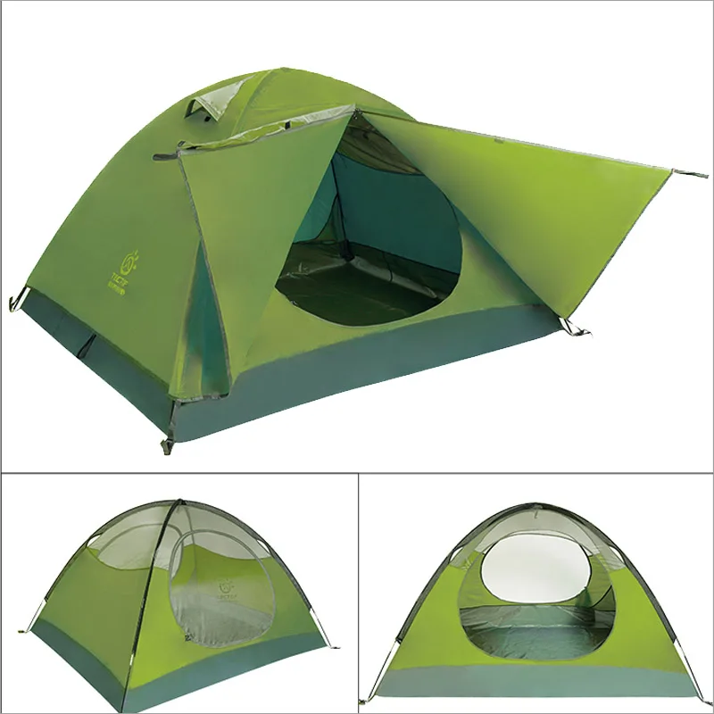 

TECTOP Outdoor Waterproof Rainproof Windproof Light One Bedroom Tent for 3-4 Persons Camping Hiking Tent Double doors with net