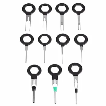 

11pcs Car Wire Harness Plug Terminal Extraction Pick Connector Crimp Pin Back Needle Remove Tool Set