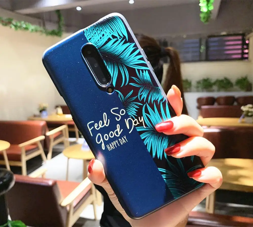 Для Oneplus 7 Pro Чехол Силиконовый 3D рельефный роскошный мягкий tpu окрашенный чехол