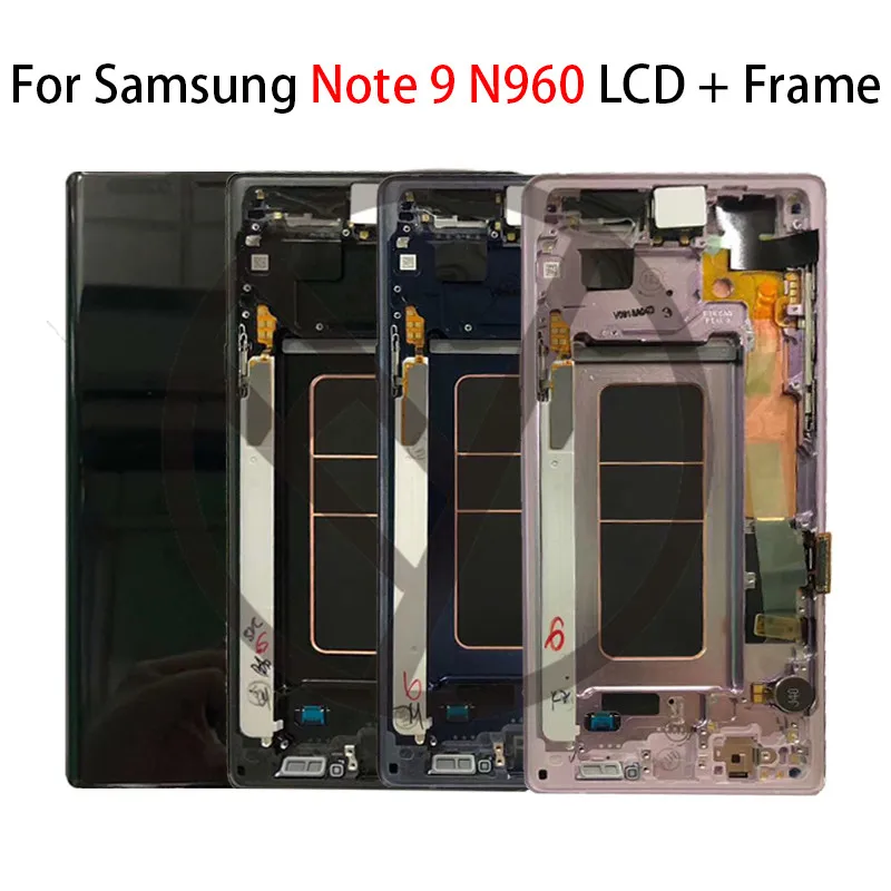 ЖК дисплей с рамкой для Samsung Galaxy Note 9 сенсорный экран дигитайзером в сборе note9 n960