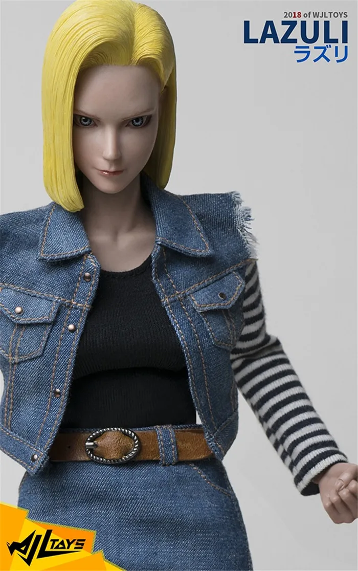 WjlToys TY-007 1/6 масштаб 1:6 Dragon Ball Android 18 лазурит ПВХ Косплей Аниме Наруто ПВХ 12 дюймов Женская фигурка Подвижная кукла