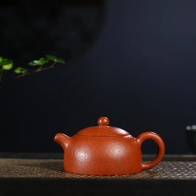 

Enameled Pottery Teapot Famous Raw Ore Zhu Mud Half A Month Kettle Quality Goods Yixing Manual Make Teapot Tea Set Gift