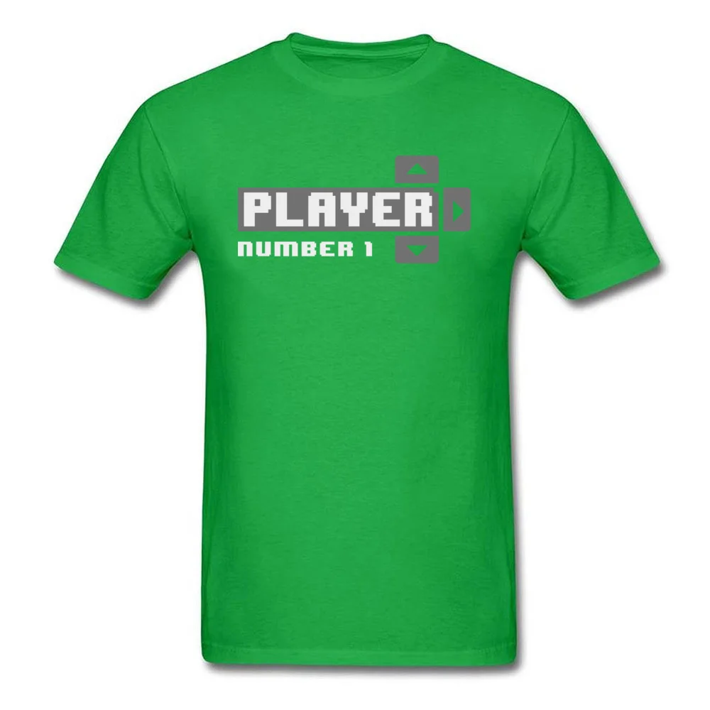 Player Number 1 All Cotton Tops T Shirt for Men Leisure T Shirt 3D Printed Prevailing O-Neck Tops Shirt Short Sleeve Player Number 1 green