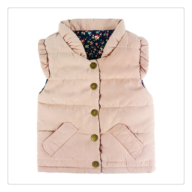 

2016 Korean Children's Garment Autumn Winter New Pattern Baby Concise Flying Sleeve Solid Vest Vest Girl Vest Waistcoat