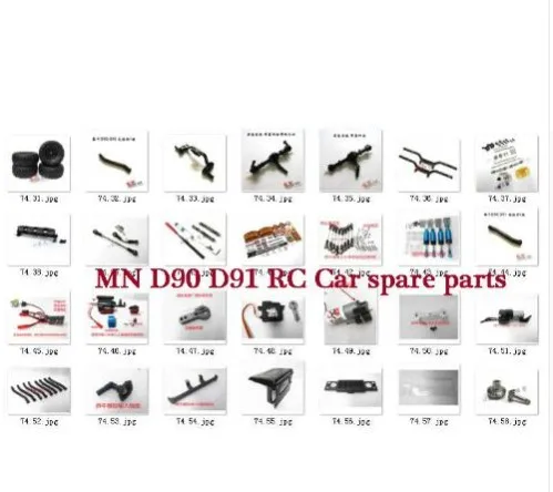 

MN D90 D91 RC Car spare parts Original upgrade motor gear tire ESC servo front rear axle pull rod drive shaft shock absorber