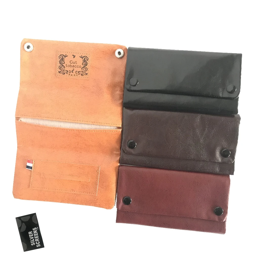 

Hot 1Pcs new arrival PU Fashion tobacco bag Practical button European and American style tobacco bag purse weed bag