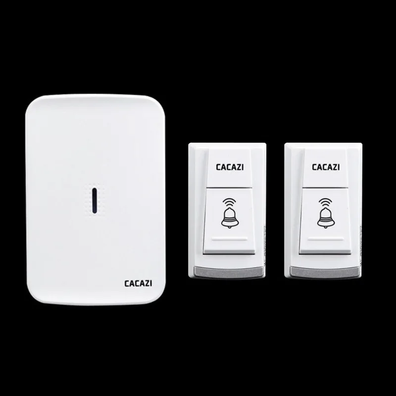 

Wireless home electronic elderly DC battery pager move freely waterproof doorbell 2 transmitter+1 receivers wireless door bell