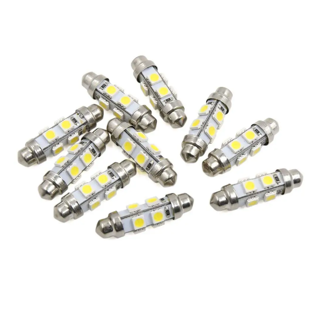 Uxcell 10 шт 42 мм белый 8-505050-smd светодиодный светильник с фестоном Купол Карта лампа