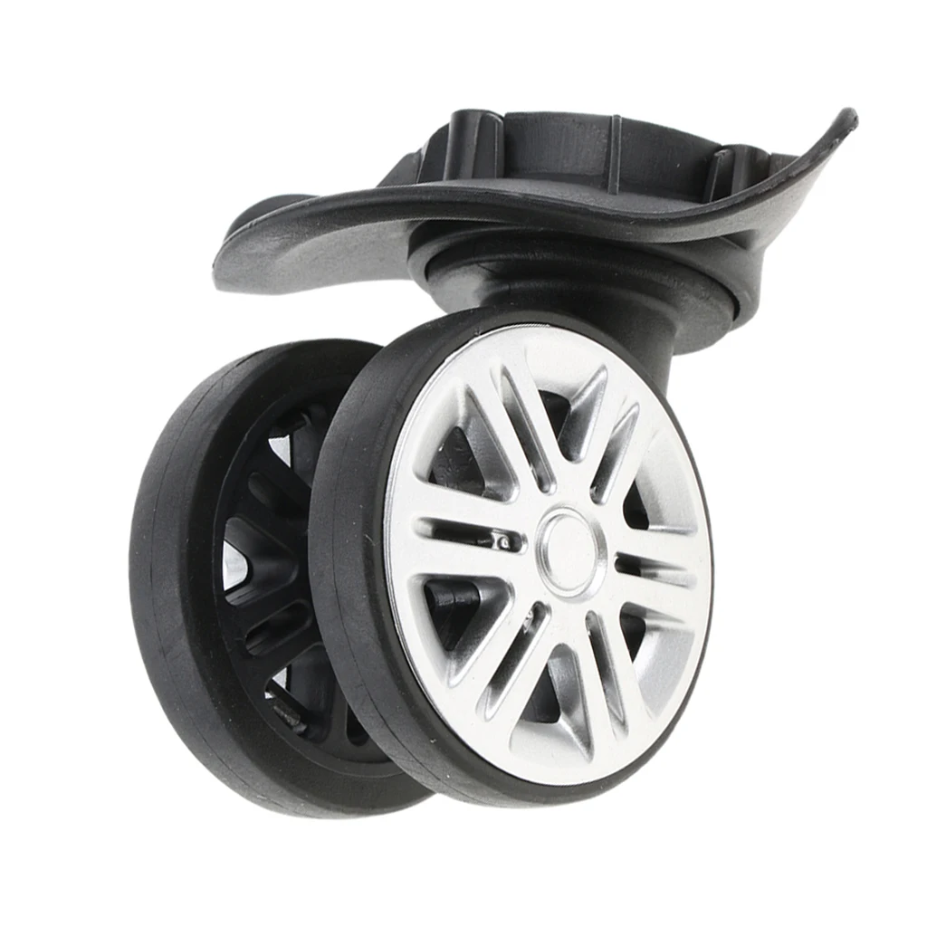 1 Pair A19 Swivel Mute Dual Roller Wheels DIY Suitcase Luggage Replacement Casters for Travelling Bag Travel Suitcase