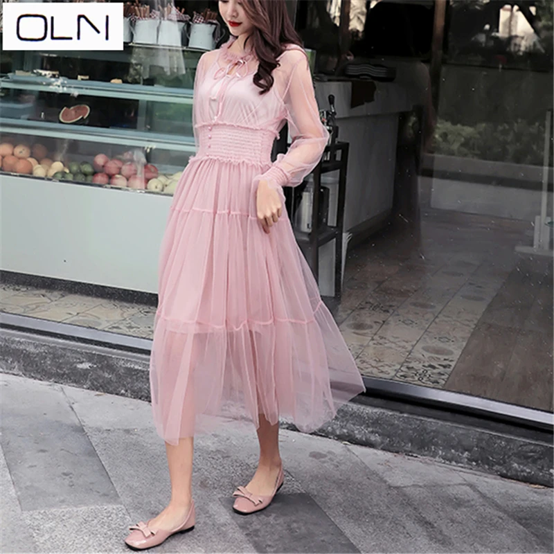 

Dress Summer new Korean version of the self-cultivation in the long dress ladies slim large Vestidos for women w