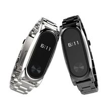 Металлический ремешок из нержавеющей стали для Xiaomi mi ремешок 2 Ремешок Браслет Смарт-браслет для mi Band 2 Замена ремешка аксессуары