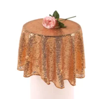 1,2 м Скатерть с блестками Круглый Свадебный стол ткань Золотое и Серебряное шампанское блестящая подвеска вечерние украшения скатерти скатерть - Цвет: Champagne