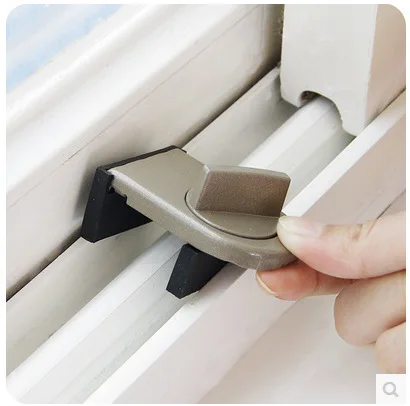 

Anpro Window Safety Lock Sliding Sash Stopper Door Window Lock Stopper Wedge Cabinet Security Anti-Theft Lock for Kids