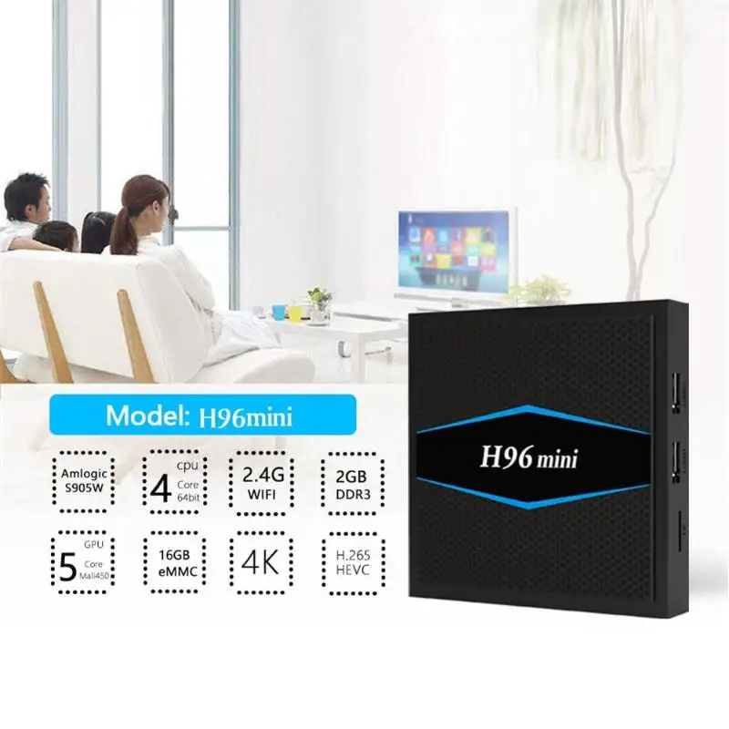 

H96 mini Android 7.1 TV Box S905W Amlogic 2GB 16GB BT 4.0 2.4G/5G Dual WiFi Set Top Box H.265 4K Smart IP TV BOX H96 Mini Player