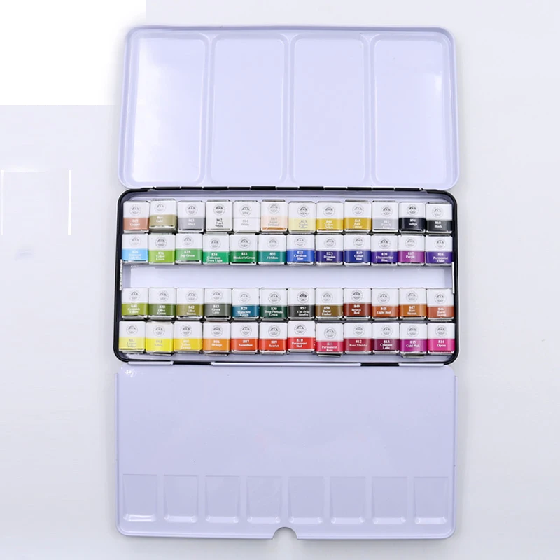 Billig MUNGYO Professionelle aquarell farben MWPH serie 12 24 48 farben pigment pan typ eisen verpackung kunst zeichnung malen