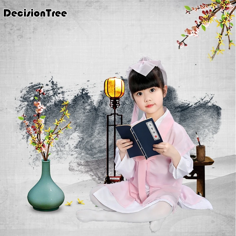 2019 new children ancient costume hanfu traditional chinese folk dance tang dynasty qing ming opera dance costumes dress cosplay