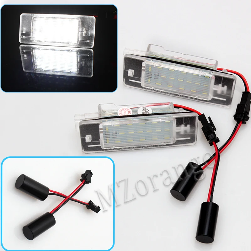 

MZORANGE 2pcs 12V Free Error 18LED License Plate Light for Opel Vectra C Estate 02-08 Insignia Tourer Astra Sports Tourer Wagon