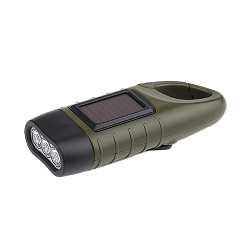 

LED Emergency Flashlight Solar Night Lamp hand power Generation Outdoor Lamp Hook Small Flashlighting