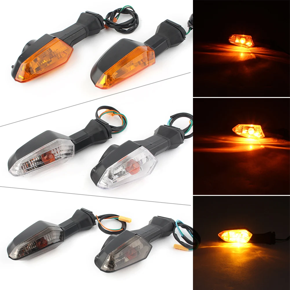 

Motorcycle Rear Turn Signal Light Indicator Blinker Clear Lens Taillight For Kawasaki Ninja 300 2Pcs