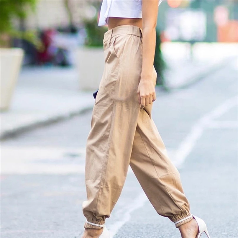 Womens Fashion Sportswear Long Pants Casual Harem Baggy Hip Hop Dance Jogging Sweat Pants Slacks Trousers Running Pants #4NV29 (6)