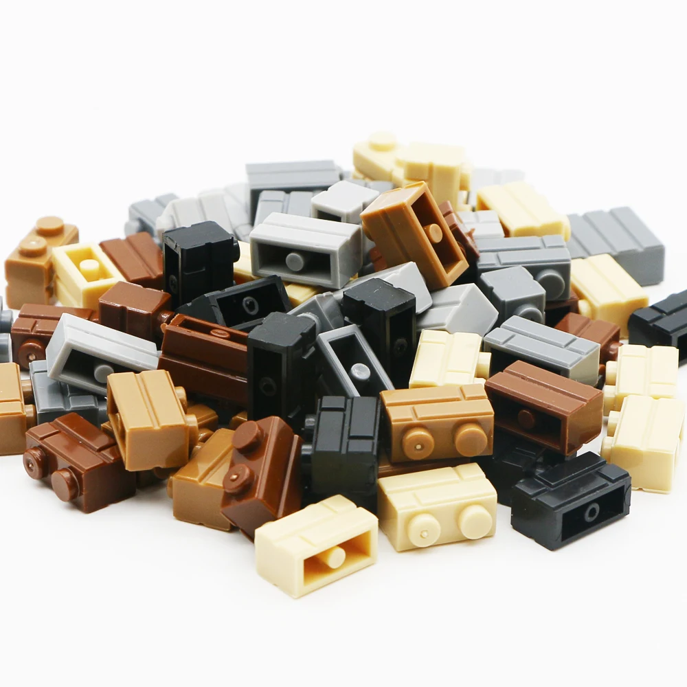 

20pcs/lot MOC DIY Legoings Wall Sandbag Building Block Brick Basic Pieces 1x2 City House Light Gray Creativity Plastic Part