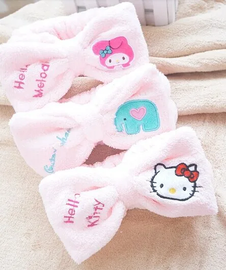 

10pcs kawaii Cartoon Hello Kitty Cosmetic hair band head hoop gift girl birthday party favor gifts Xmas Present caps wholesale