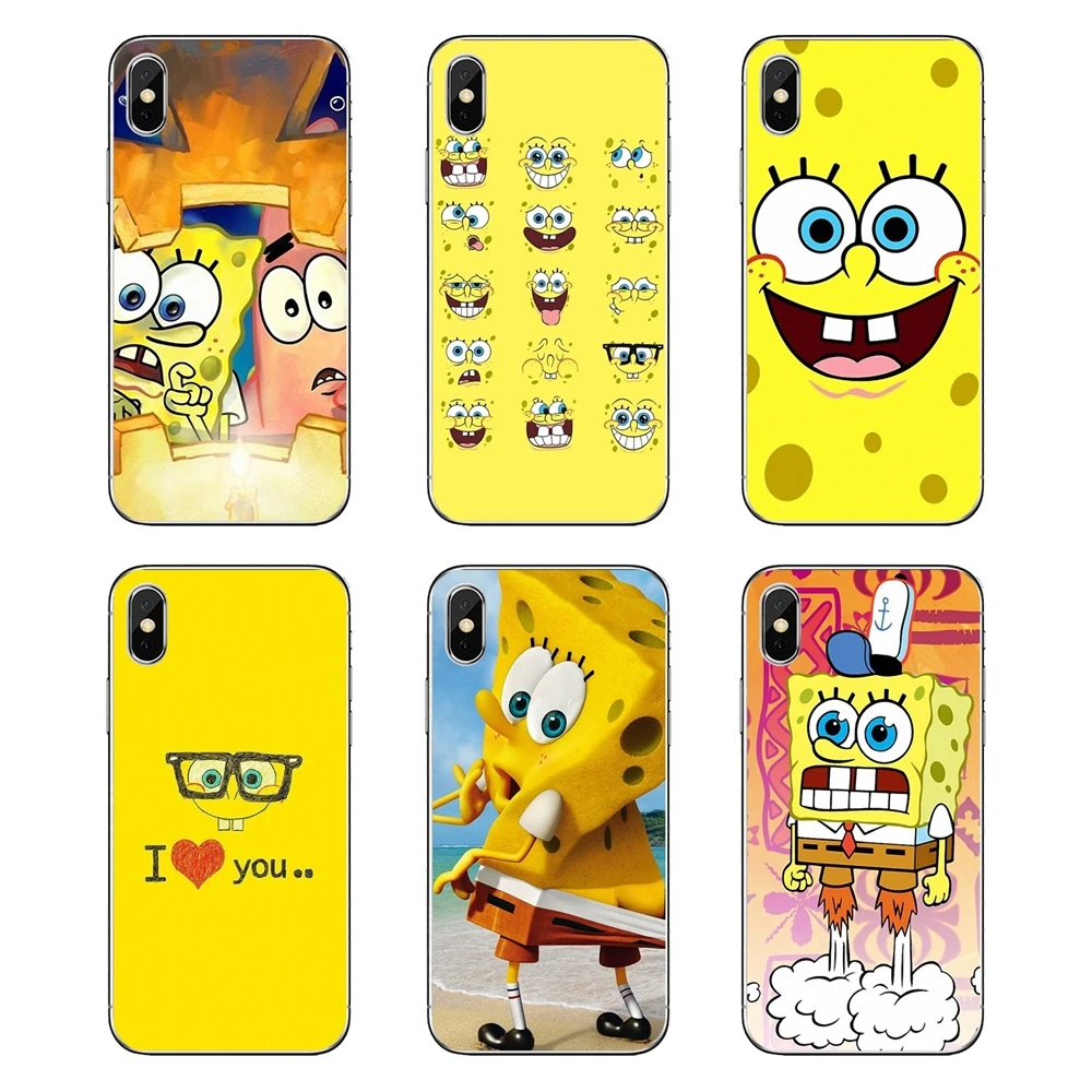 

Soft Transparent Cases Covers Sponge Bob For Motorola Moto X4 E4 E5 G5 G5S G6 Z Z3 G3 C Play Plus