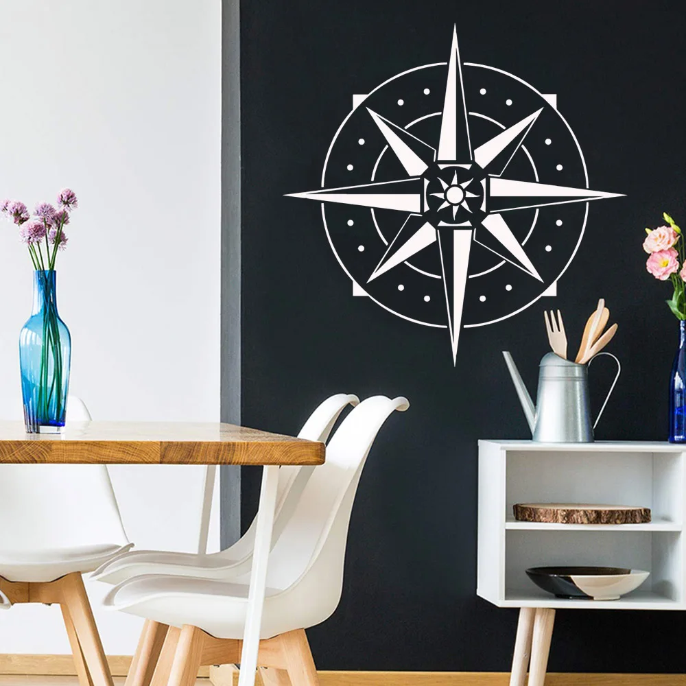 

Hot compass Vinyl Decals Wall Stickers Removable Vinyl Mural Wallpaper For Kids Rooms Diy Home Decoration
