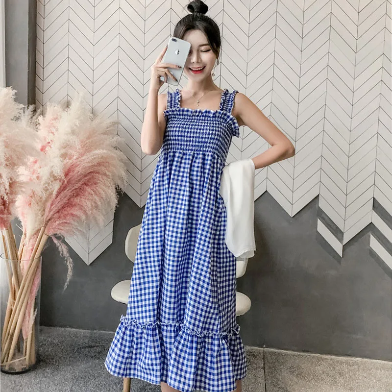 

New Korean Version of Mid-Calf Dress for Pregnant Women In Summer of 2019