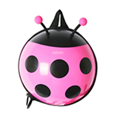 Kids Backpacks Mini Ladybug 3D Cartoon Printed School Bag Boy Girl Bag Kids Baby Bags for Kindergarten Cool Children Present - Цвет: Pink