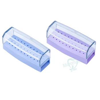

Dental Sterilizer Case Plastic Bur Sterilizer Box 30 Holes Drill Placement Box