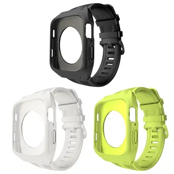 

Watch Strap All-inclusive Split Case Silicone Watch Strap For Apple Watch 44mm High Quality Soft Split Case Silicone Watch Strap