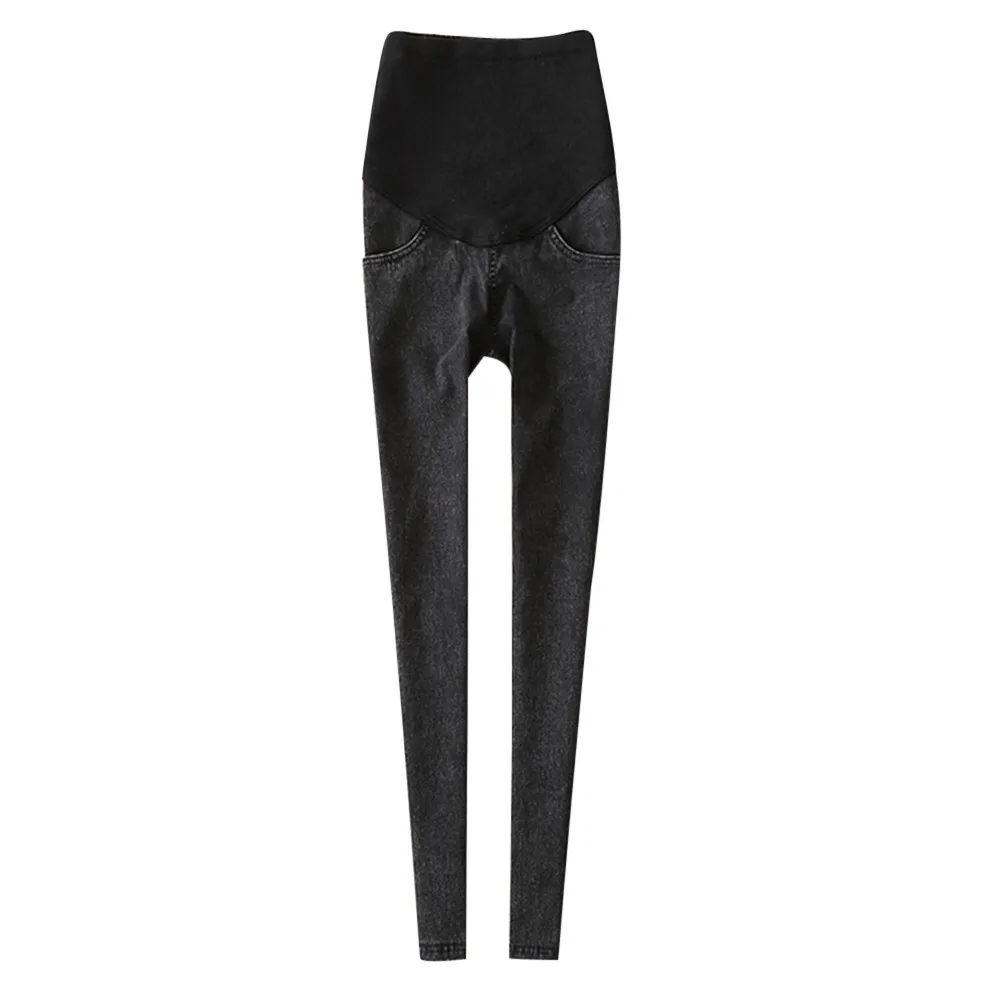 

SAGACE Fitness Women Maternity Pregnancy Skinny Trousers Jeans Over The Pants Elastic Casual Women's Feet Stomach Lift Pants
