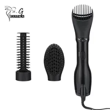 Фен для волос с функцией аниона, 1000 Вт, профессиональный фен, Фен-щетка с горячим воздухом, стайлер с низким уровнем шума и регулируемой температурой