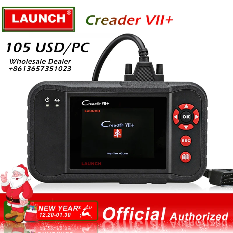 

Launch X431 Creader VII Plus VII+ Auto Code Reader OBD2 OBD 2 Scanner Launch CRP123 OBDII Diagnostic Tool Automotive Scan Tool