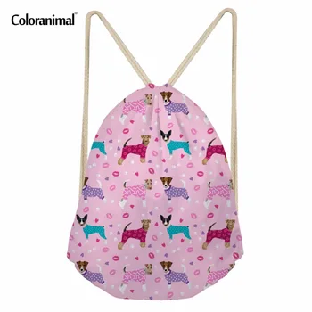 

Coloranimal School Drawstring Bag Teenager Girl Boys 3D Cute Animal Dog Fox Terrier Print Fitness Drawstring Backpack Sack Bags