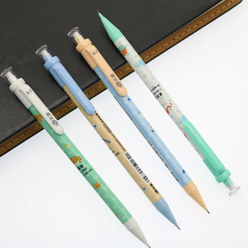 

Children'S Student Stationery Automatic Drawing Pencil 0.7mm Plastic Brushed HB Lead Office Supplies Color Random 4pcs/Set