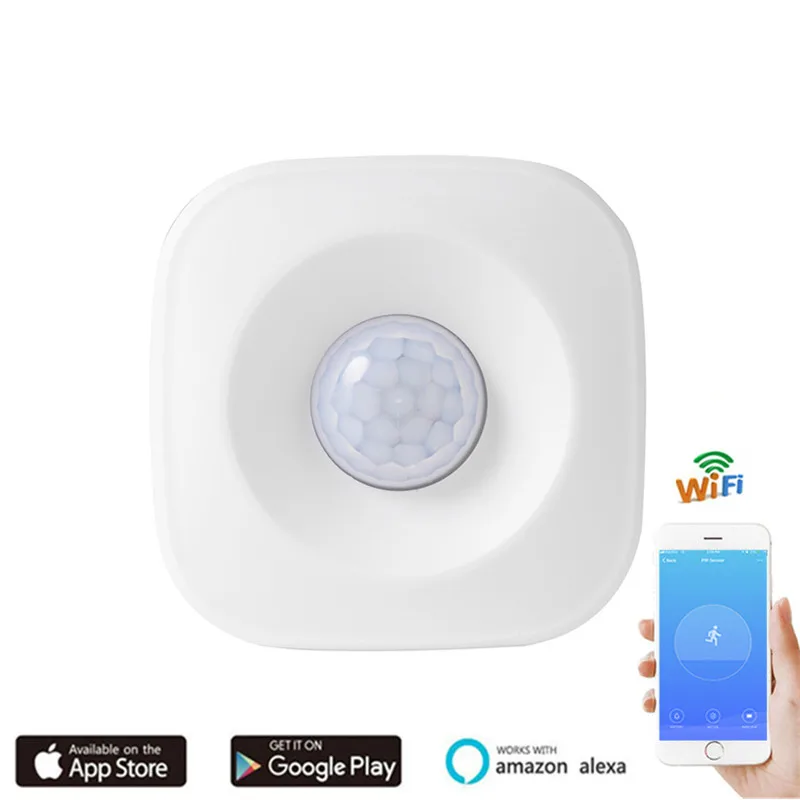 

WIFI Motion Sensor Wireless Ceiling PIR Alarm Human Body Infrared Security Detector Smart APP Push Alert Alexa Google Home IFTTT