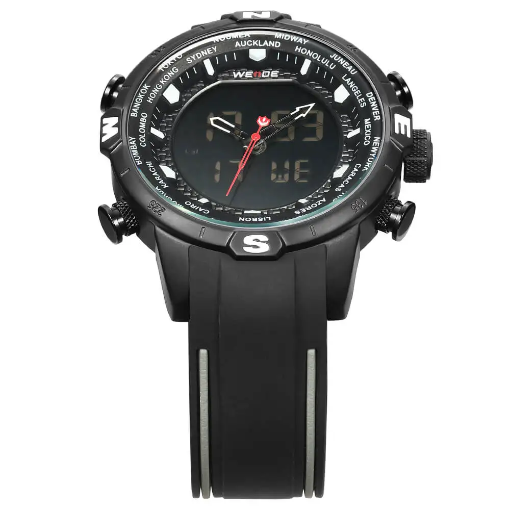 WEIDE оригинальный для ЖК дисплея цифровой водостойкий мужские кварцевые часы