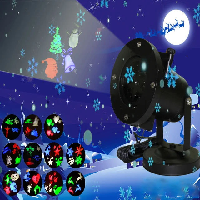 holiday decoration waterproof outdoor led stage lights 12 slides