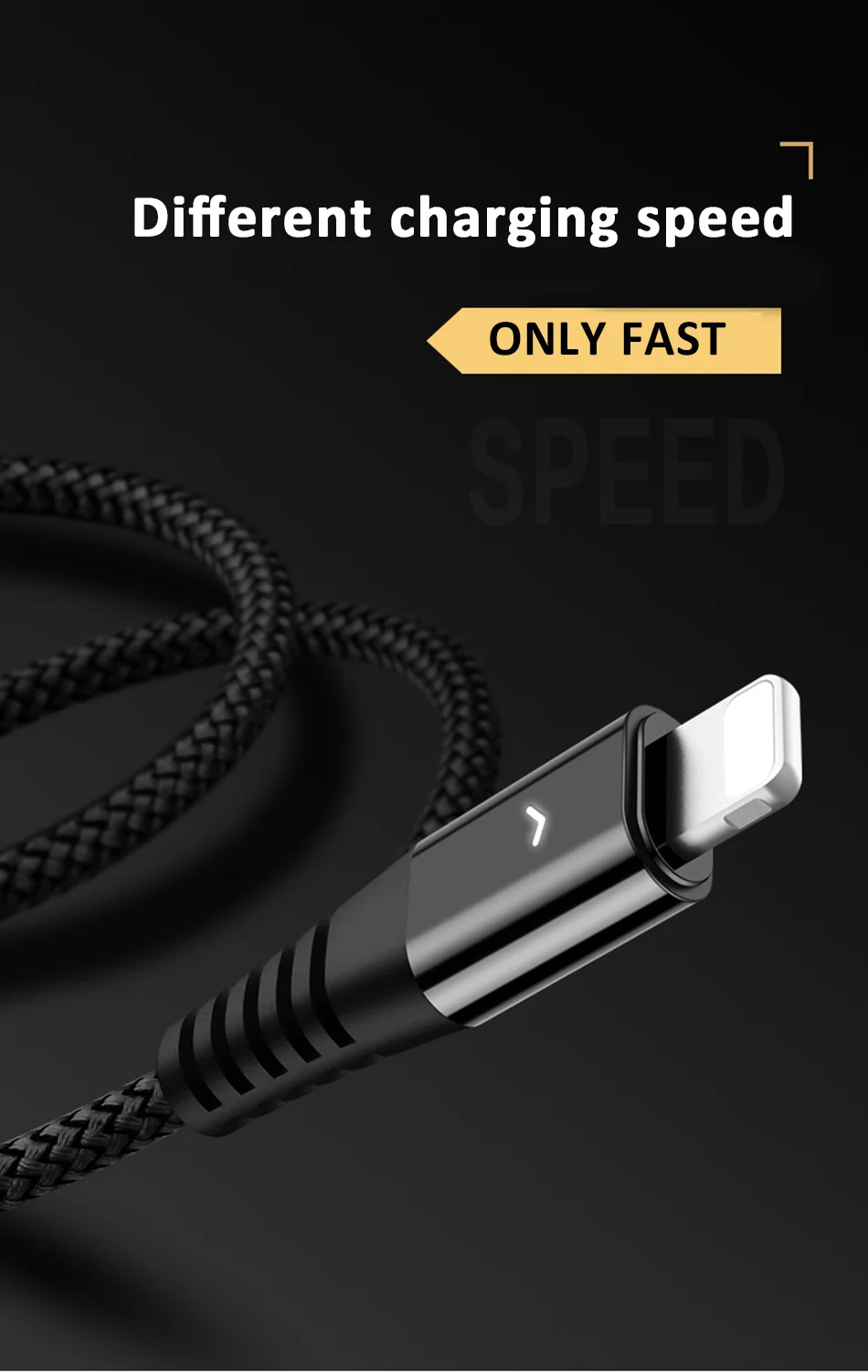 NOHON LED Charging&Sync Data Line 8 Pin Mobile Phone Cable For iphone 10 X 8 7 Plus For iPad Mini 2.4A Lighting Charge Cables 1M (2)