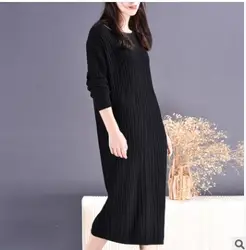 Новая версия продукта в осенью 2016 года оригинальный дизайн бренда качество 30% шерсть свободные большие ярдов Женщин длинный свитер
