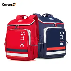 Caran-Y улыбка 1-2 грейдер Детская школьная школьные сумки и портфели для девочки/мальчика рюкзак 16L дети рюкзаки, сумки для путешествий CX2744