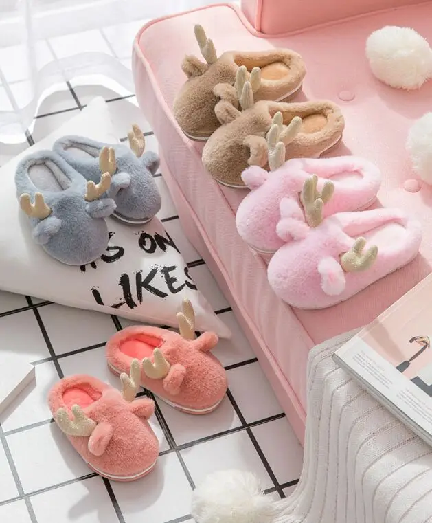 Bonito dos Desenhos Seguros e Confortáveis Itens Promocionais Presente Inverno Infantil Unisex Bebê Animados Orelhas Chinelos 2020 5 Home & Garden