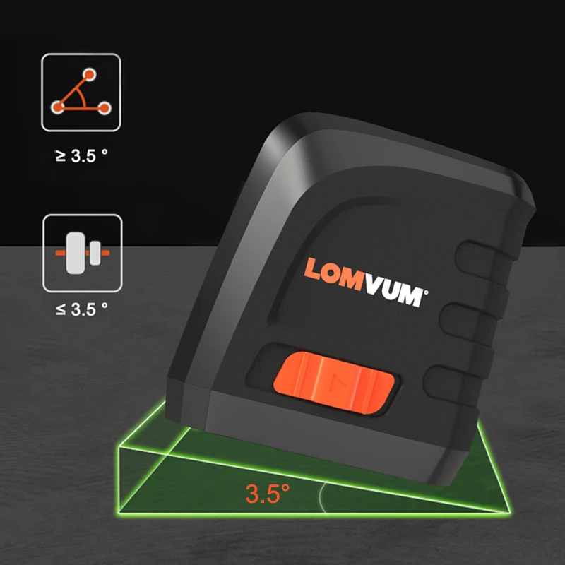 Online LOMVUM Mini Laser Level Rotary 360 Selbst nivellierung Kreuz Vertikale Horizontale Linie Grün Rot Strahl Magnet Halterung USB Laser detektor