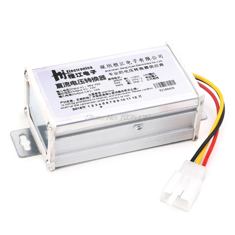 

OOTDTY DC 36V 48V 72V To 12V 10A 120W Converter Adapter Transformer For E-bike Electric