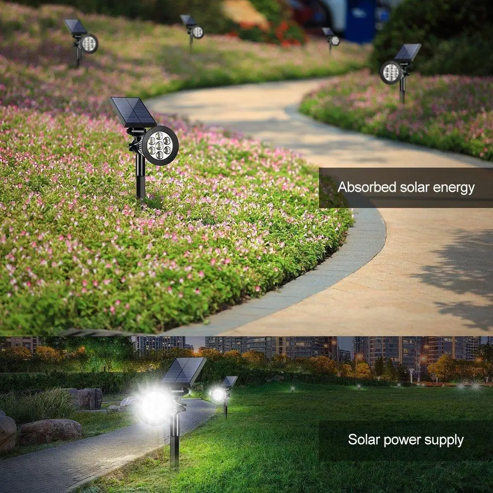 Movido a Energia Luz de Parede para o Jardim Khlitec Pack Solar Levou Cores Mudando - Fixo Segurança Spotlight Paisagem Luz 7 2 11 Lâmpadas solares