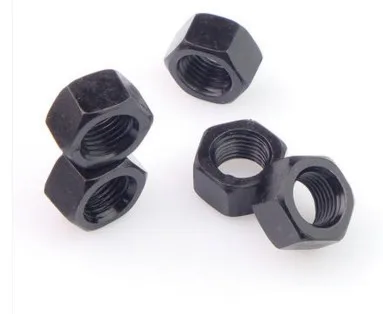 

100Pcs/Lot M2.5 steel with black oxide hexagon hex nut DIN934 Grade 8.8