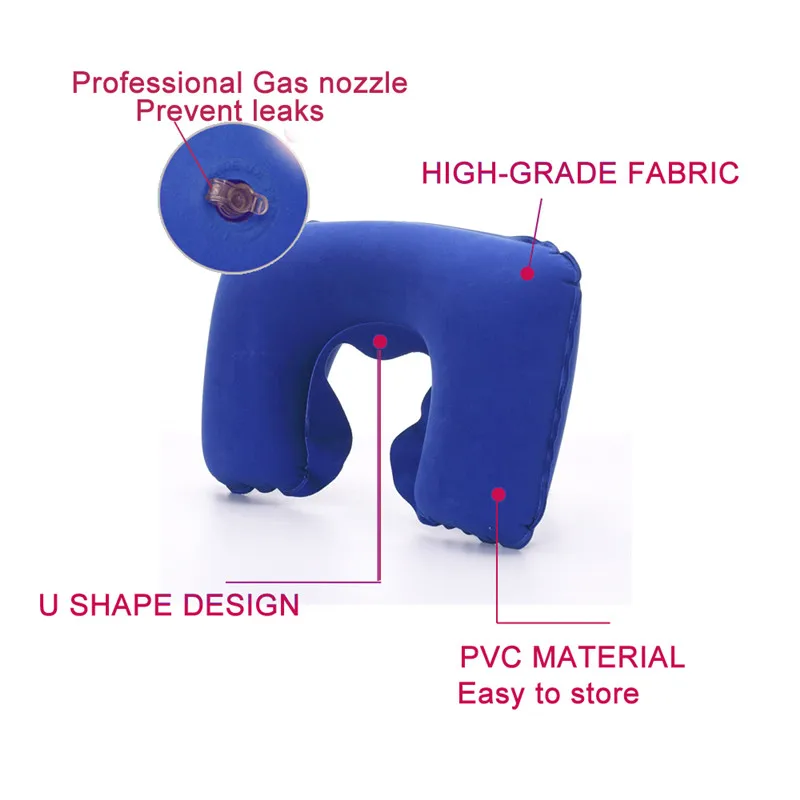 2 шт./лот u-образная дорожная подушка надувная Шея Автомобильная голова надувная подушка для отдыха для путешествий офисная Подушка для сна подушка для шеи